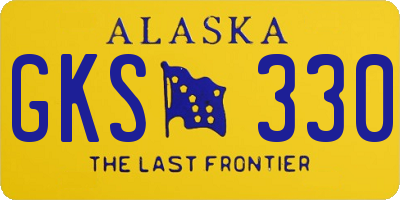 AK license plate GKS330