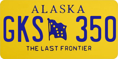 AK license plate GKS350