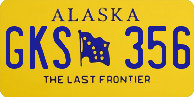 AK license plate GKS356