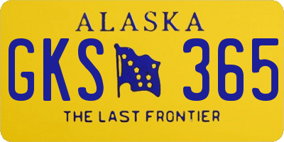 AK license plate GKS365