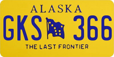 AK license plate GKS366