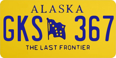 AK license plate GKS367