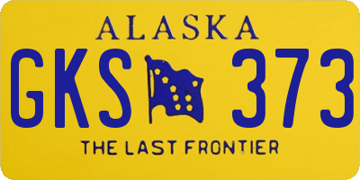 AK license plate GKS373