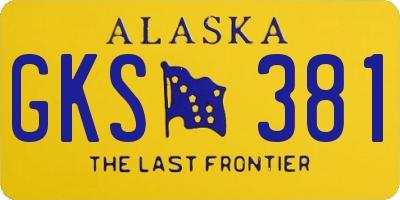 AK license plate GKS381