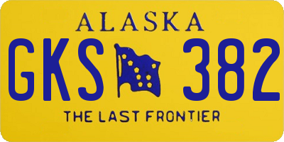AK license plate GKS382