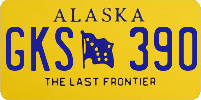 AK license plate GKS390