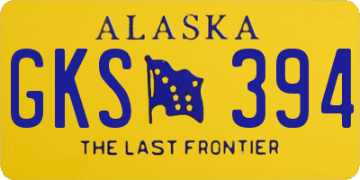AK license plate GKS394