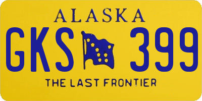 AK license plate GKS399