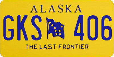 AK license plate GKS406