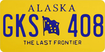 AK license plate GKS408