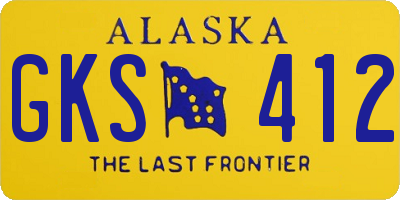 AK license plate GKS412