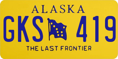 AK license plate GKS419