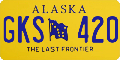 AK license plate GKS420