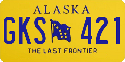 AK license plate GKS421