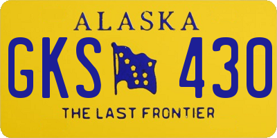 AK license plate GKS430