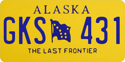 AK license plate GKS431