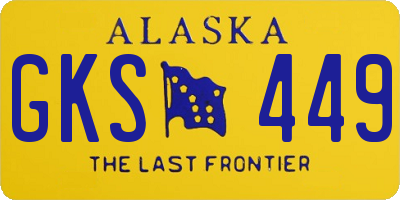 AK license plate GKS449