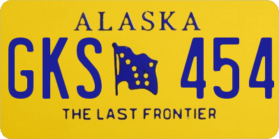 AK license plate GKS454