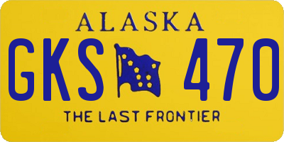 AK license plate GKS470