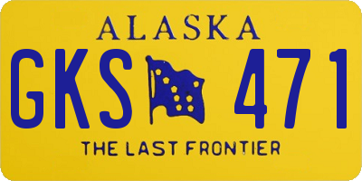AK license plate GKS471