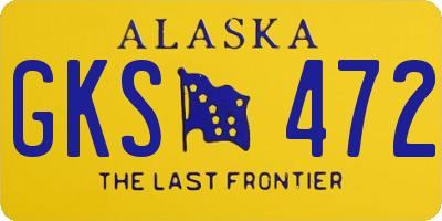 AK license plate GKS472