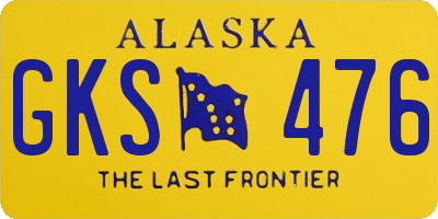 AK license plate GKS476