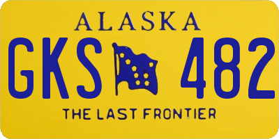 AK license plate GKS482