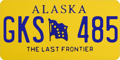 AK license plate GKS485