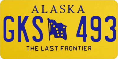 AK license plate GKS493