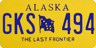 AK license plate GKS494