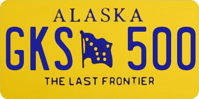 AK license plate GKS500