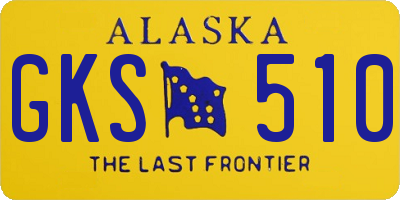 AK license plate GKS510