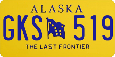 AK license plate GKS519