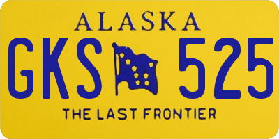 AK license plate GKS525