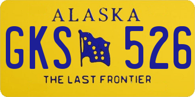 AK license plate GKS526