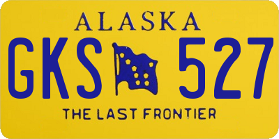 AK license plate GKS527