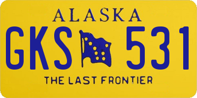 AK license plate GKS531