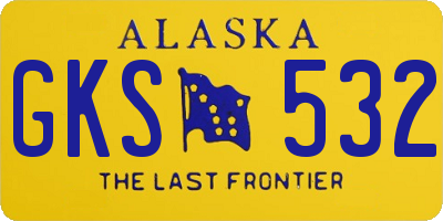 AK license plate GKS532