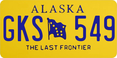 AK license plate GKS549