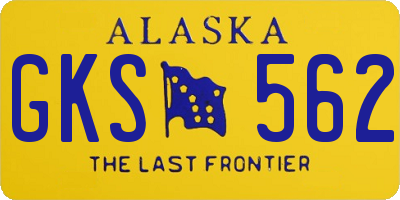 AK license plate GKS562