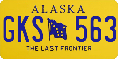 AK license plate GKS563