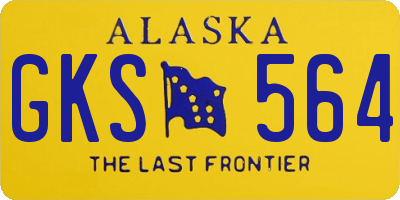 AK license plate GKS564