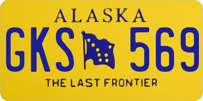 AK license plate GKS569