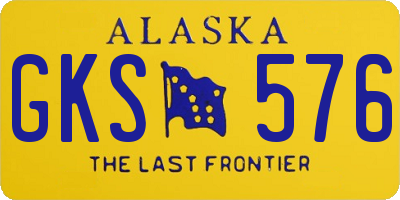AK license plate GKS576