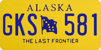 AK license plate GKS581