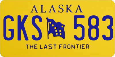 AK license plate GKS583