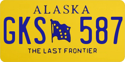 AK license plate GKS587