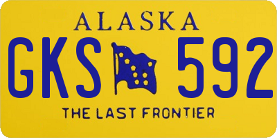 AK license plate GKS592
