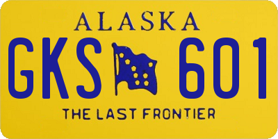 AK license plate GKS601