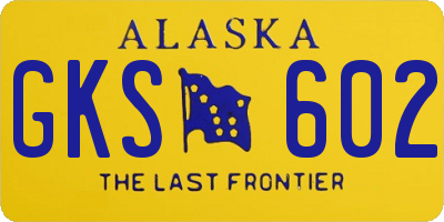 AK license plate GKS602